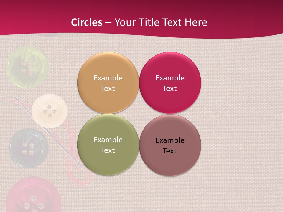 Dressmaking Blue Pin PowerPoint Template