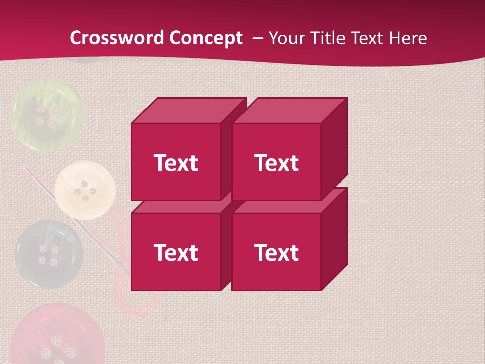 Dressmaking Blue Pin PowerPoint Template