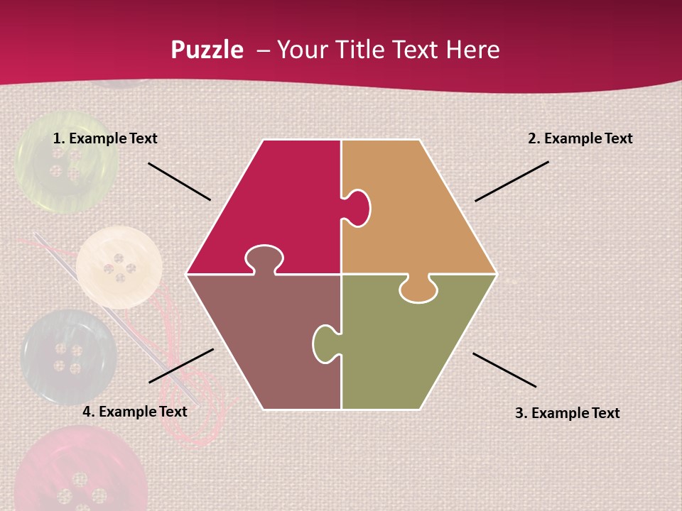 Dressmaking Blue Pin PowerPoint Template