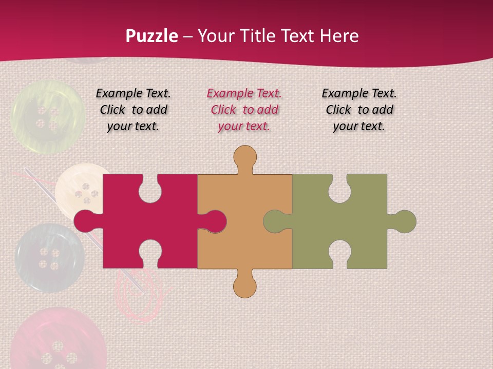 Dressmaking Blue Pin PowerPoint Template