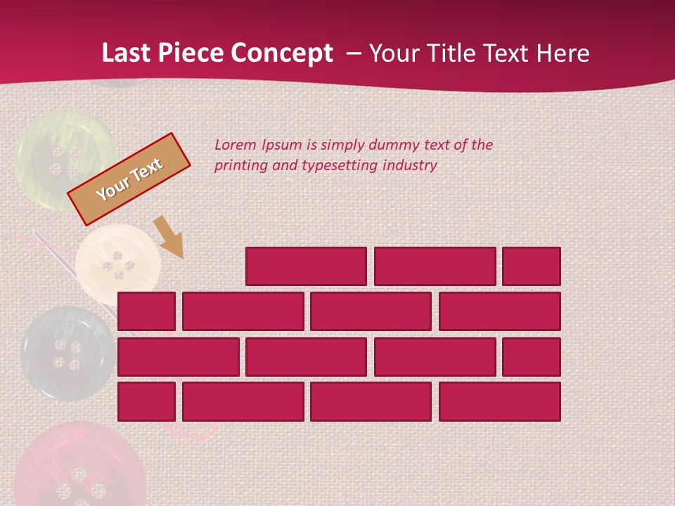 Dressmaking Blue Pin PowerPoint Template