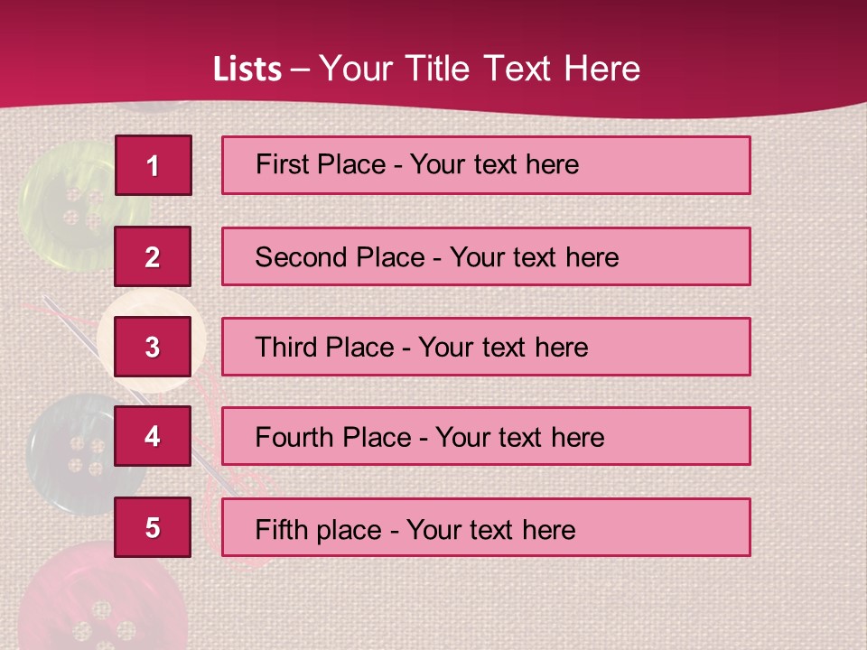 Dressmaking Blue Pin PowerPoint Template