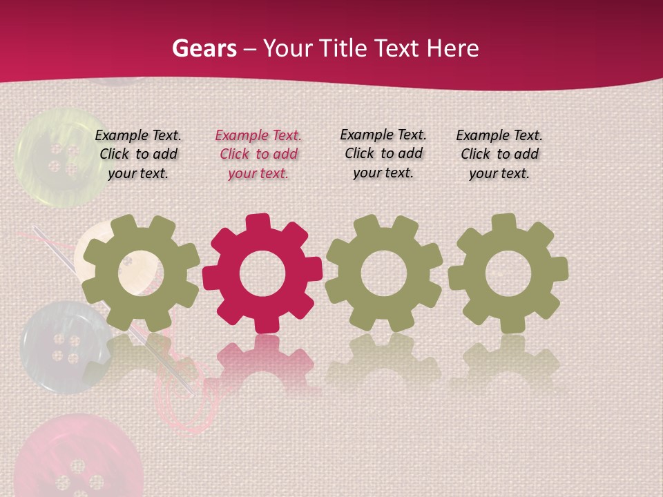 Dressmaking Blue Pin PowerPoint Template