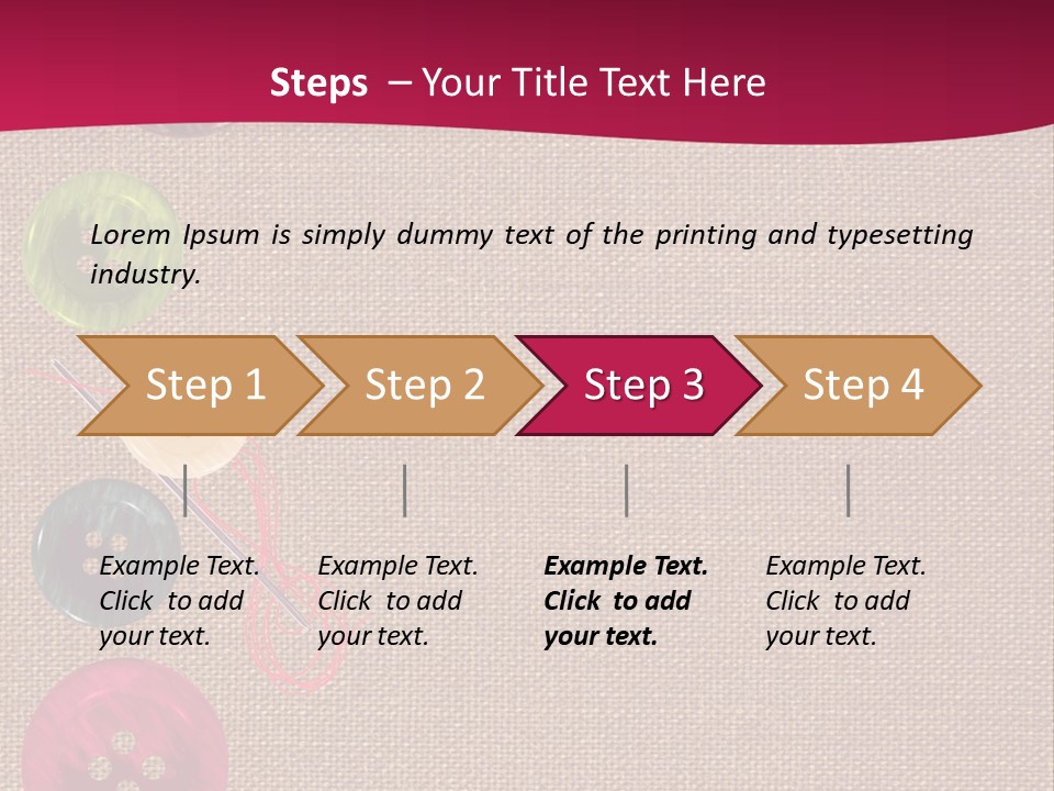 Dressmaking Blue Pin PowerPoint Template