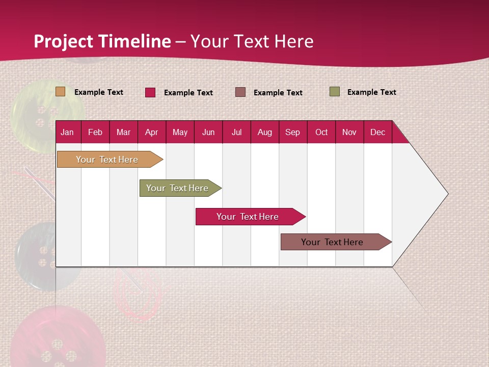 Dressmaking Blue Pin PowerPoint Template