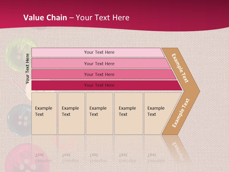 Dressmaking Blue Pin PowerPoint Template