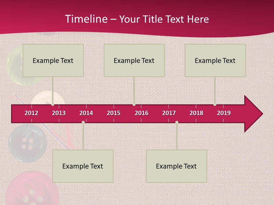 Dressmaking Blue Pin PowerPoint Template