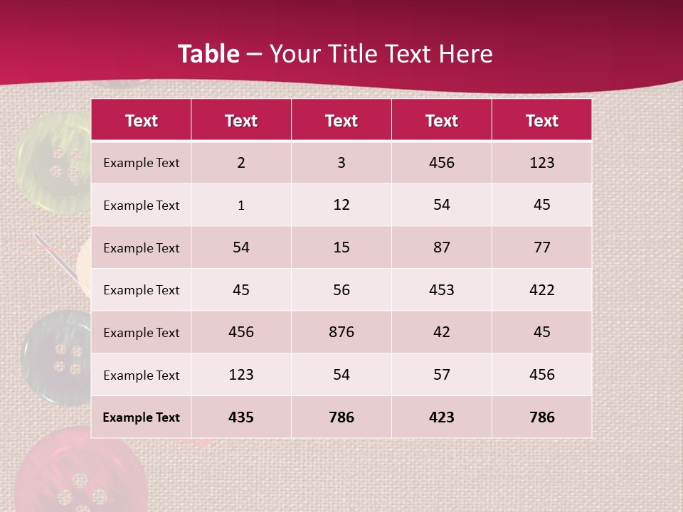 Dressmaking Blue Pin PowerPoint Template