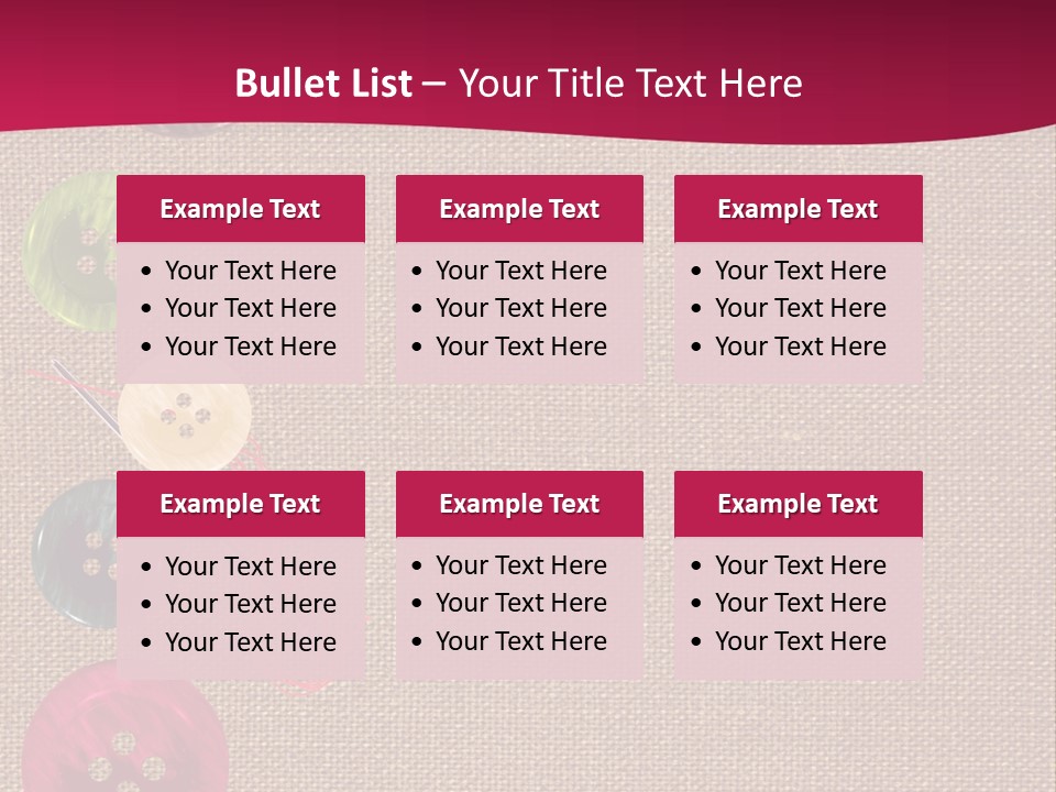 Dressmaking Blue Pin PowerPoint Template