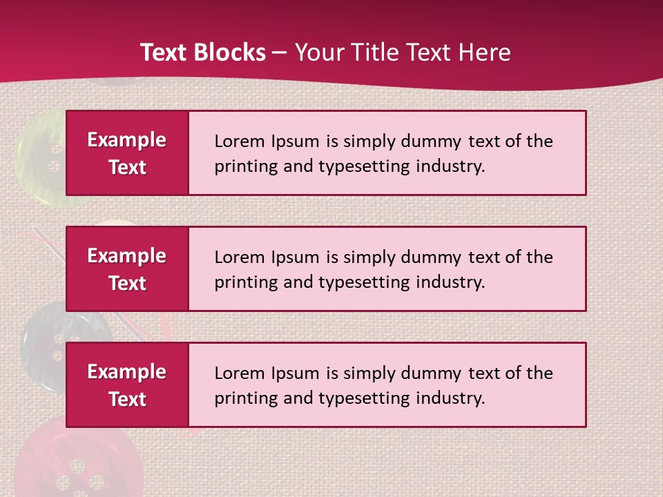 Dressmaking Blue Pin PowerPoint Template