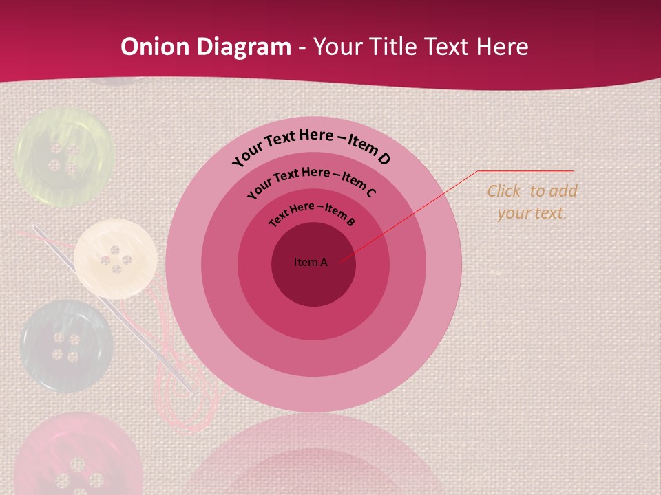 Dressmaking Blue Pin PowerPoint Template