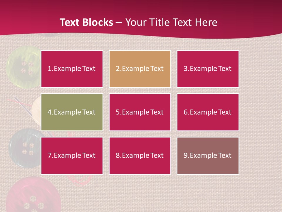 Dressmaking Blue Pin PowerPoint Template