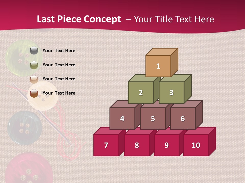 Dressmaking Blue Pin PowerPoint Template