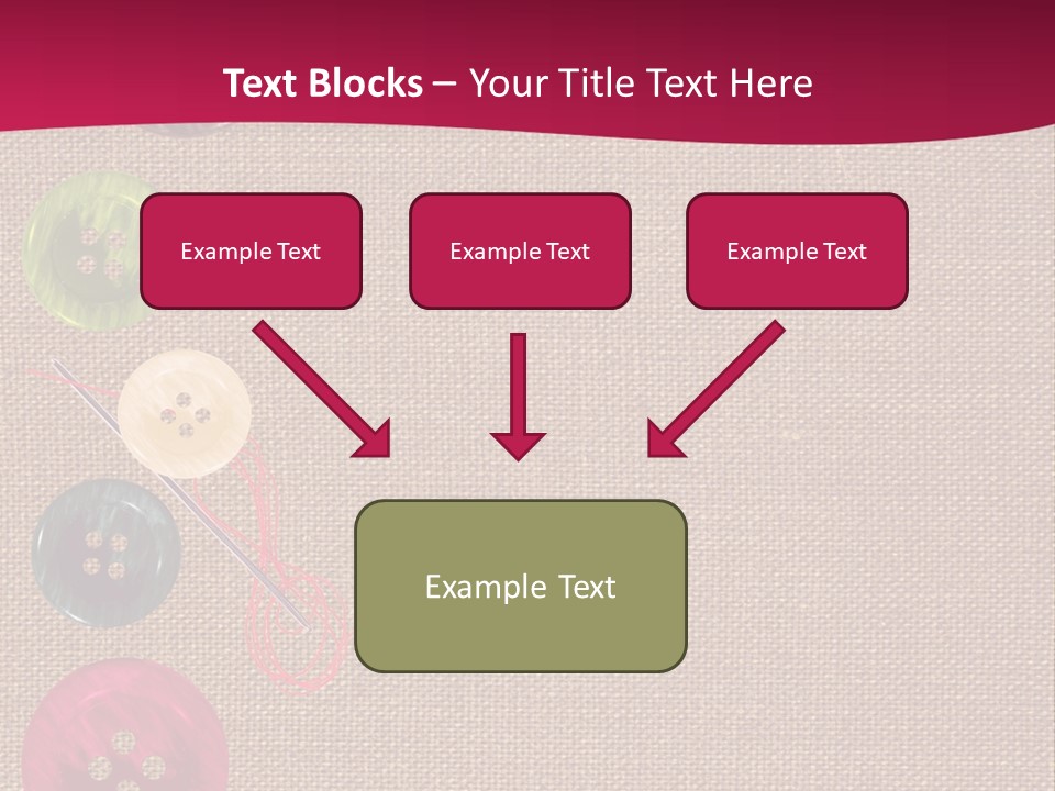 Dressmaking Blue Pin PowerPoint Template