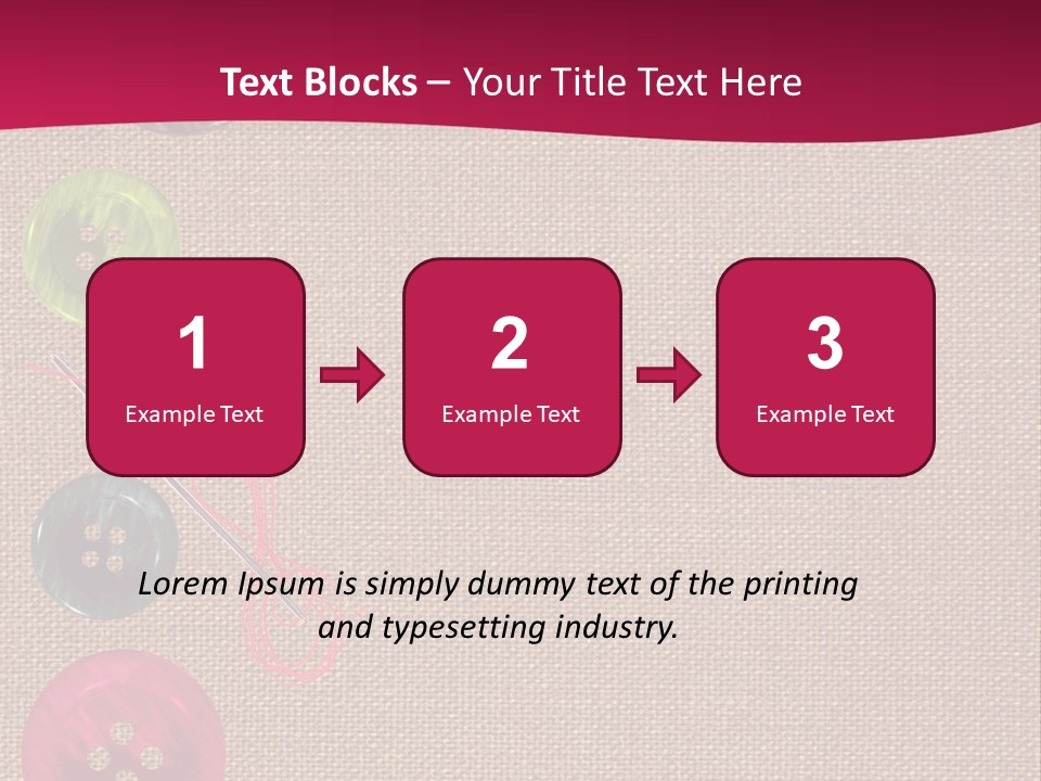 Dressmaking Blue Pin PowerPoint Template