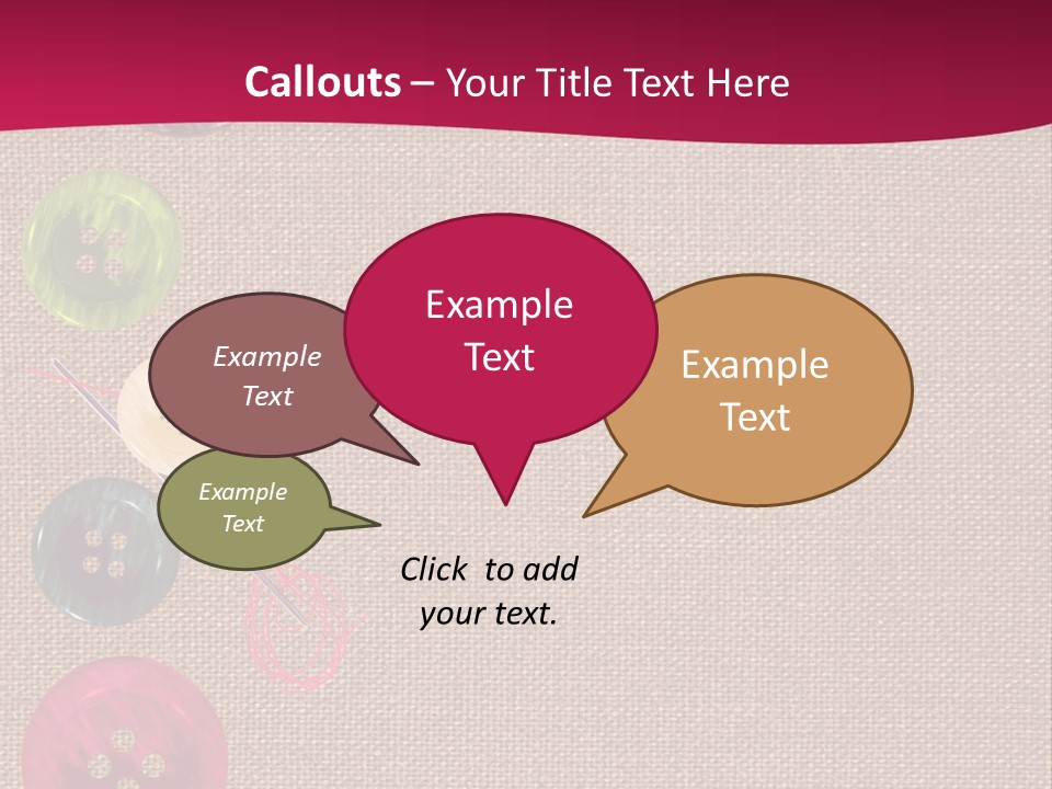 Dressmaking Blue Pin PowerPoint Template