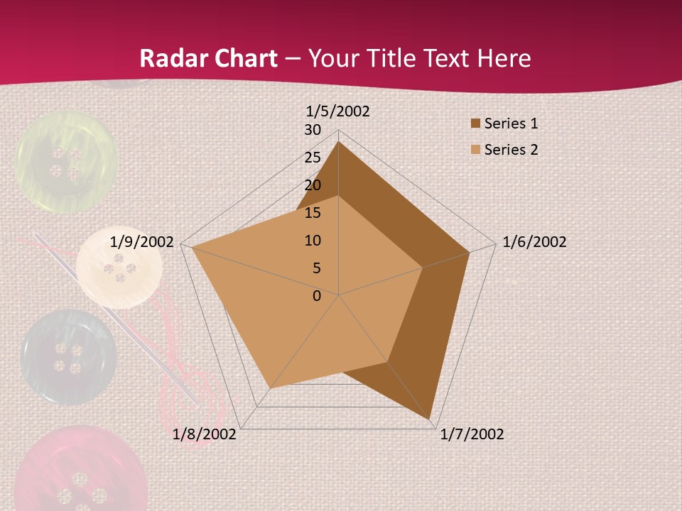 Dressmaking Blue Pin PowerPoint Template