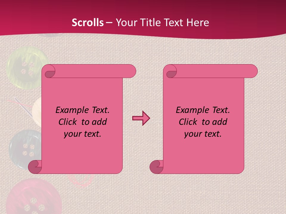 Dressmaking Blue Pin PowerPoint Template