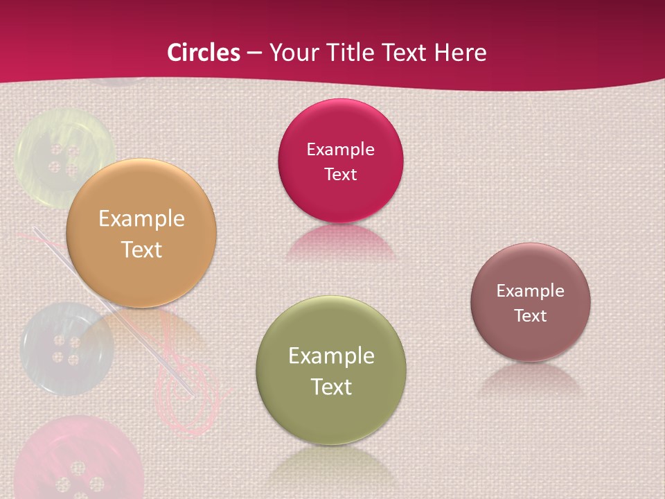 Dressmaking Blue Pin PowerPoint Template