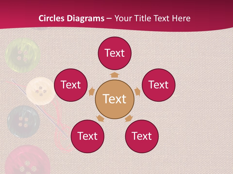 Dressmaking Blue Pin PowerPoint Template