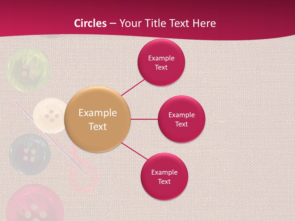 Dressmaking Blue Pin PowerPoint Template