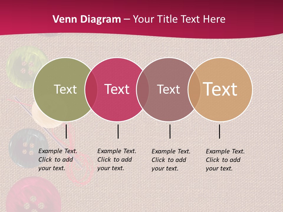 Dressmaking Blue Pin PowerPoint Template