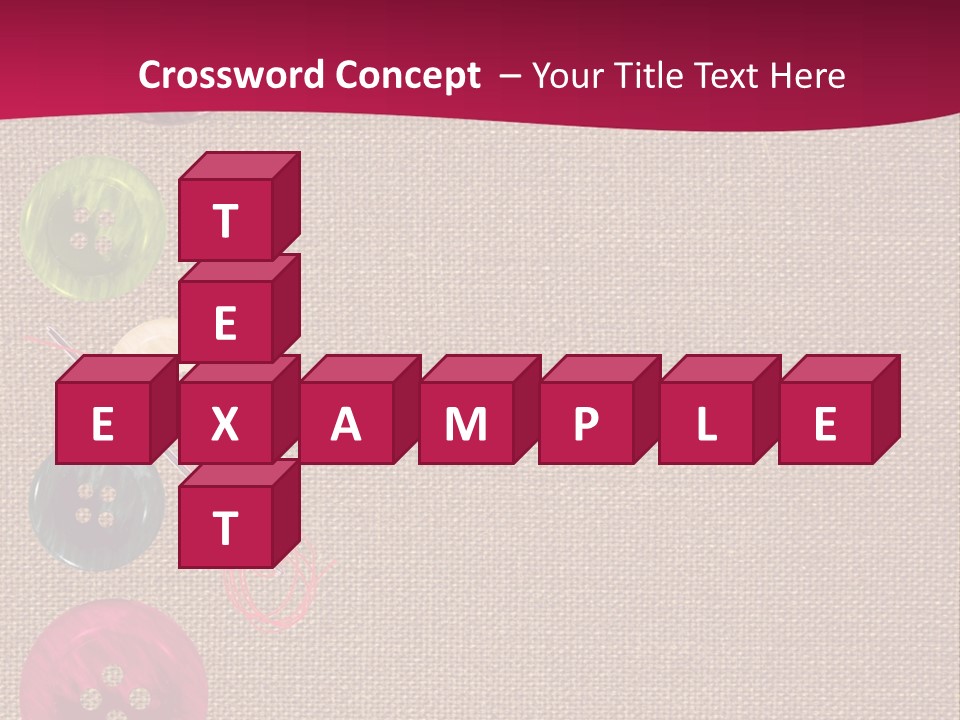 Dressmaking Blue Pin PowerPoint Template