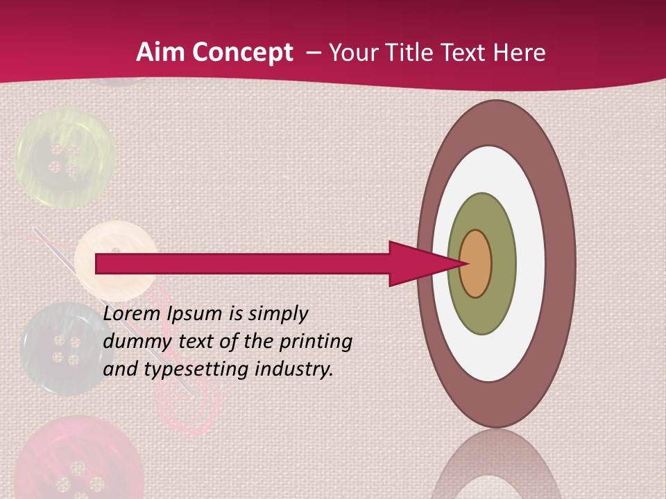 Dressmaking Blue Pin PowerPoint Template