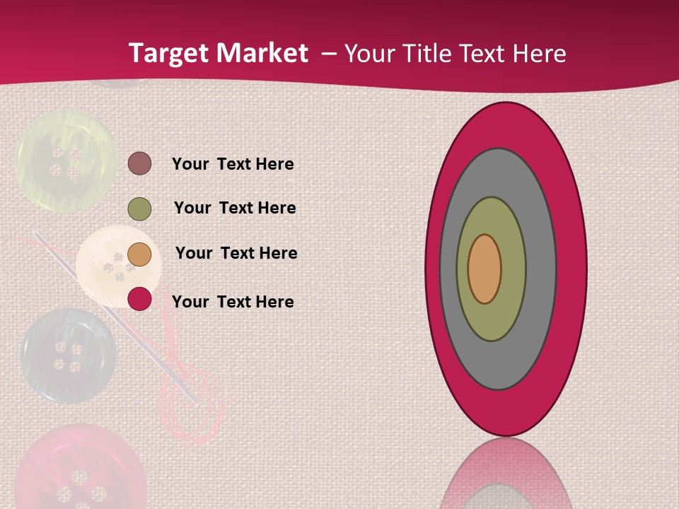 Dressmaking Blue Pin PowerPoint Template