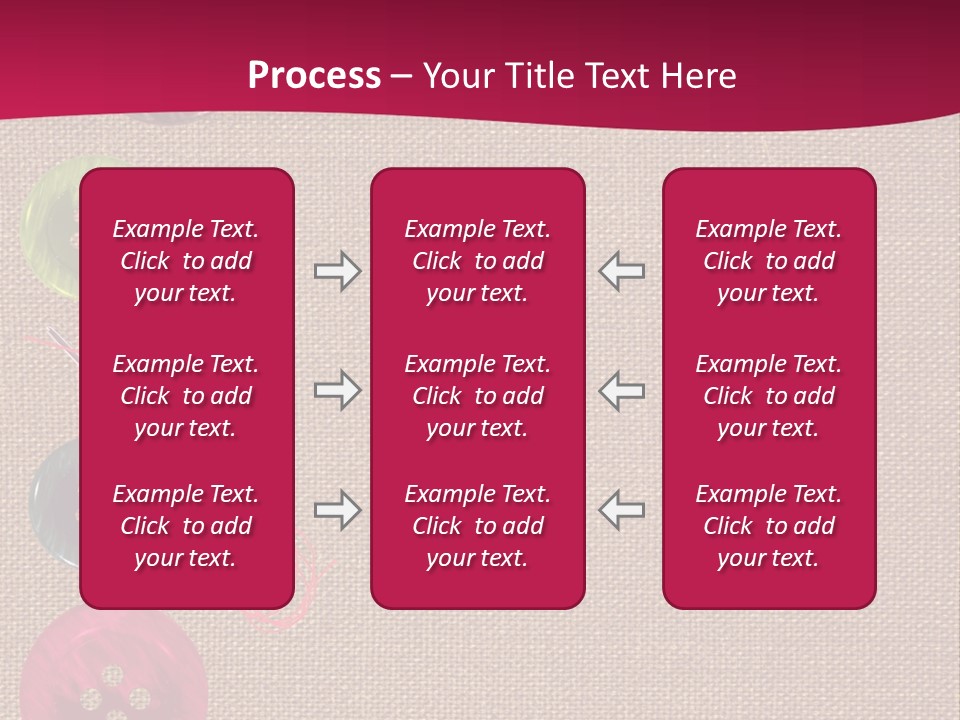 Dressmaking Blue Pin PowerPoint Template