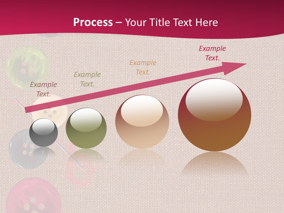 Dressmaking Blue Pin PowerPoint Template