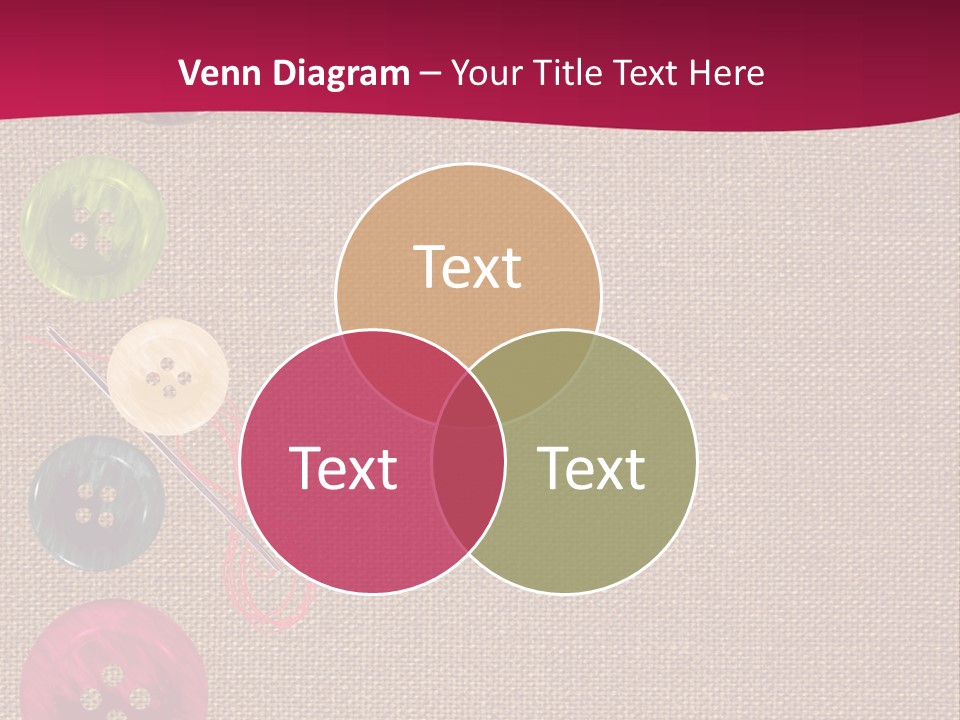 Dressmaking Blue Pin PowerPoint Template