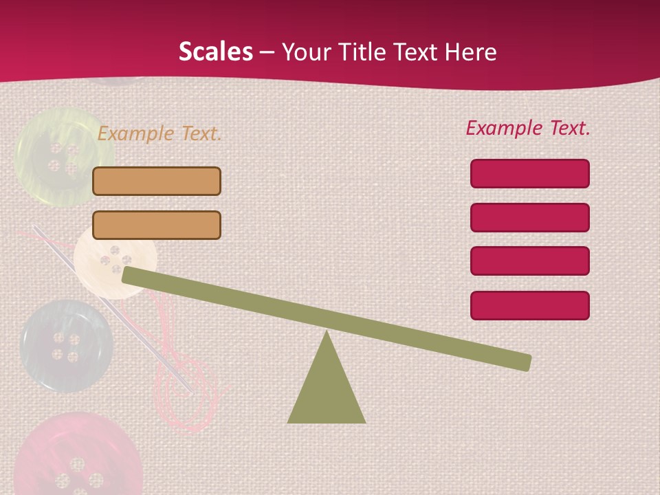 Dressmaking Blue Pin PowerPoint Template