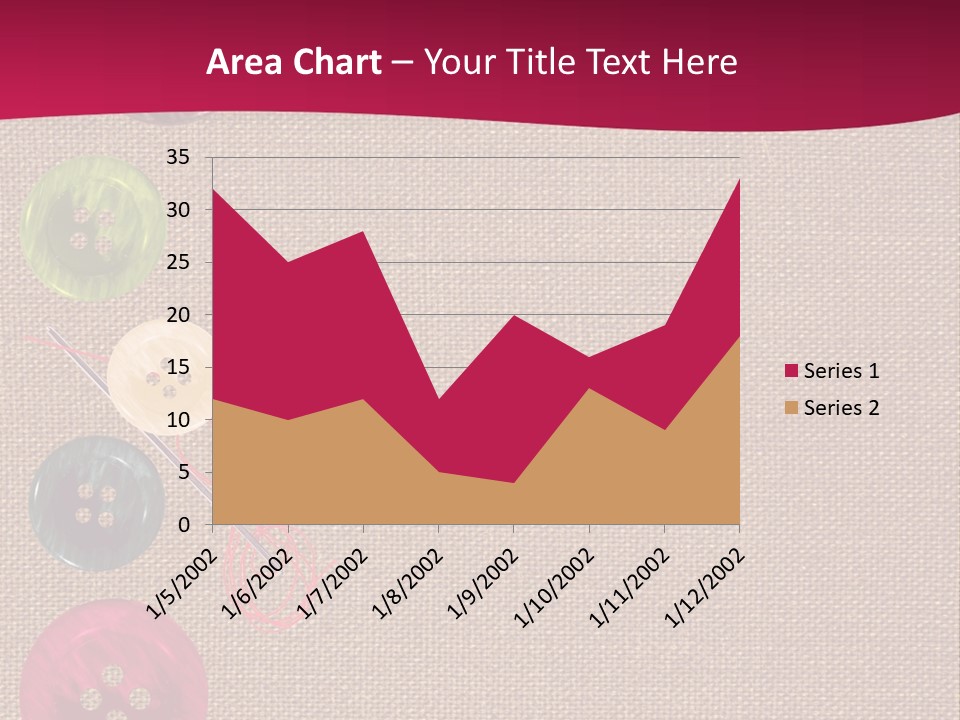 Dressmaking Blue Pin PowerPoint Template