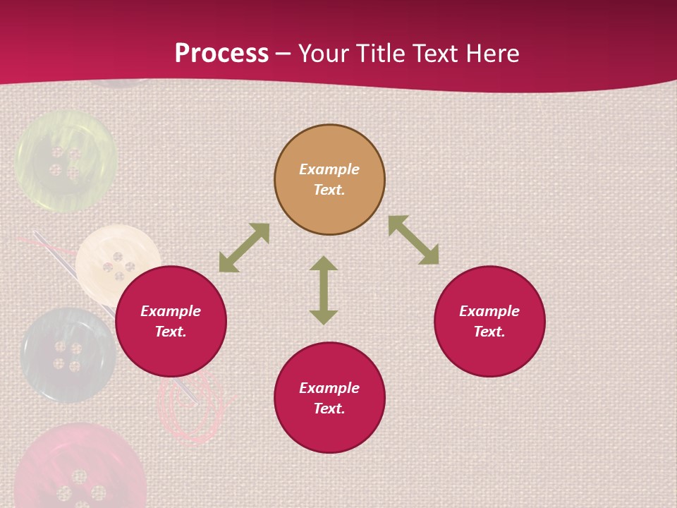 Dressmaking Blue Pin PowerPoint Template