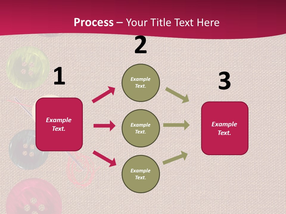 Dressmaking Blue Pin PowerPoint Template