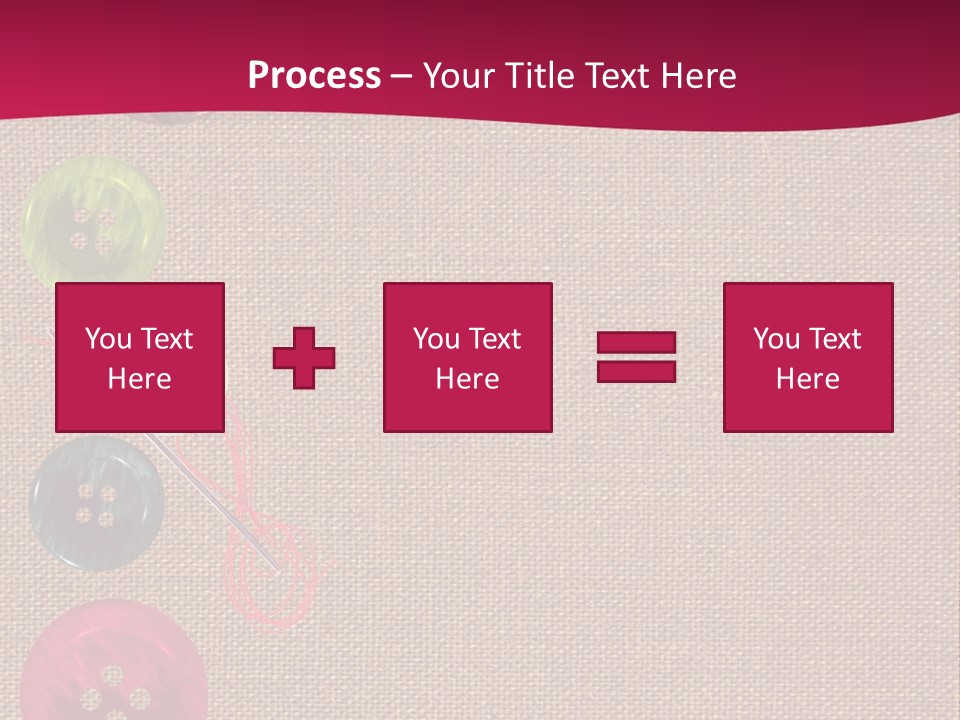 Dressmaking Blue Pin PowerPoint Template