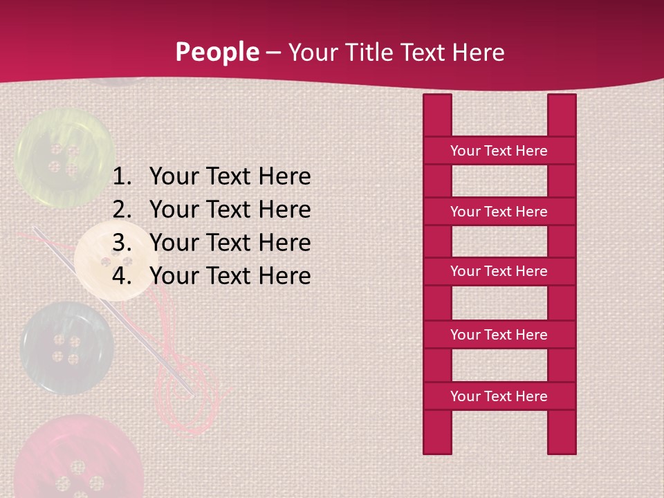 Dressmaking Blue Pin PowerPoint Template