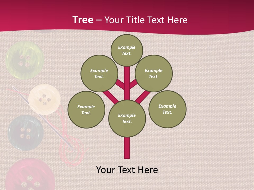 Dressmaking Blue Pin PowerPoint Template