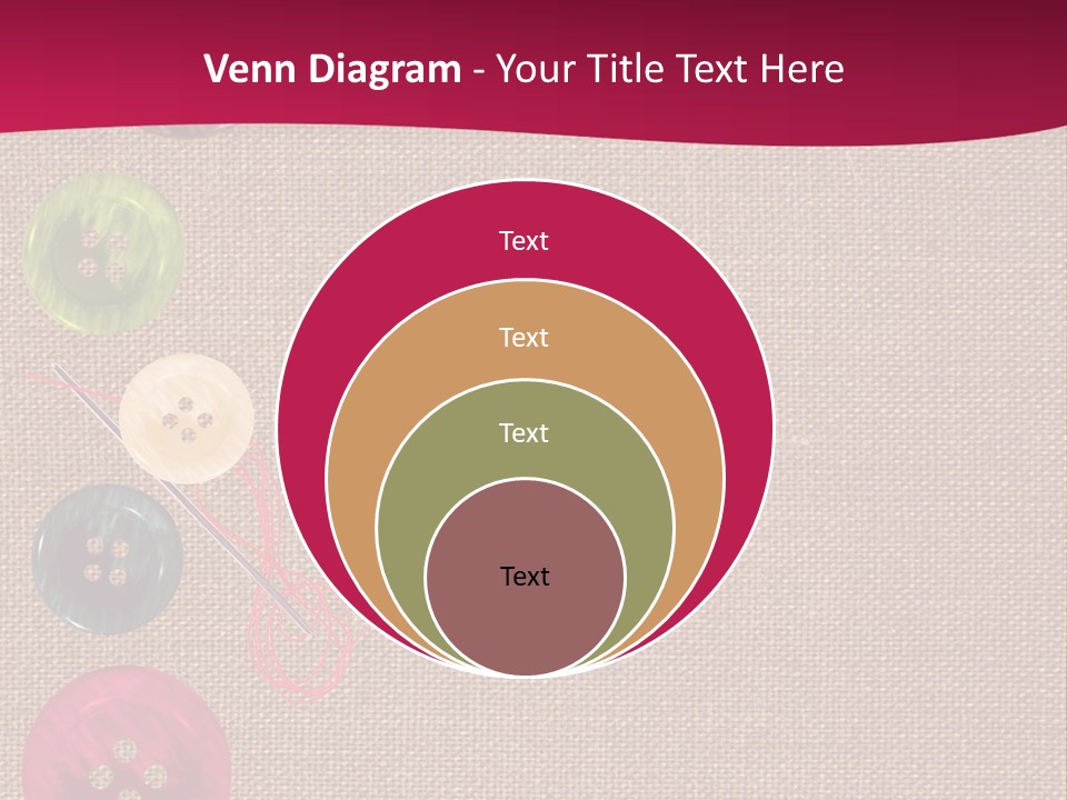 Dressmaking Blue Pin PowerPoint Template