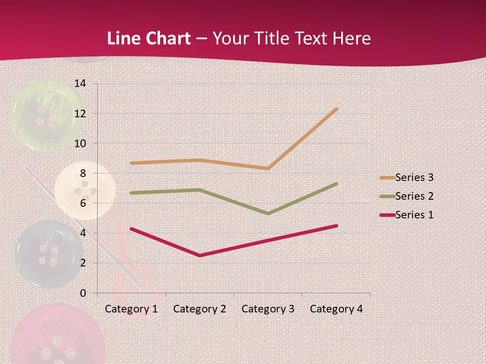 Dressmaking Blue Pin PowerPoint Template