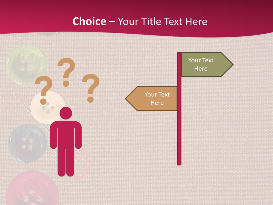 Dressmaking Blue Pin PowerPoint Template