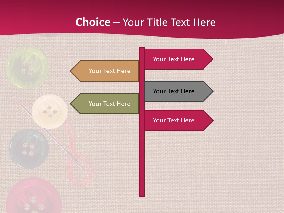 Dressmaking Blue Pin PowerPoint Template