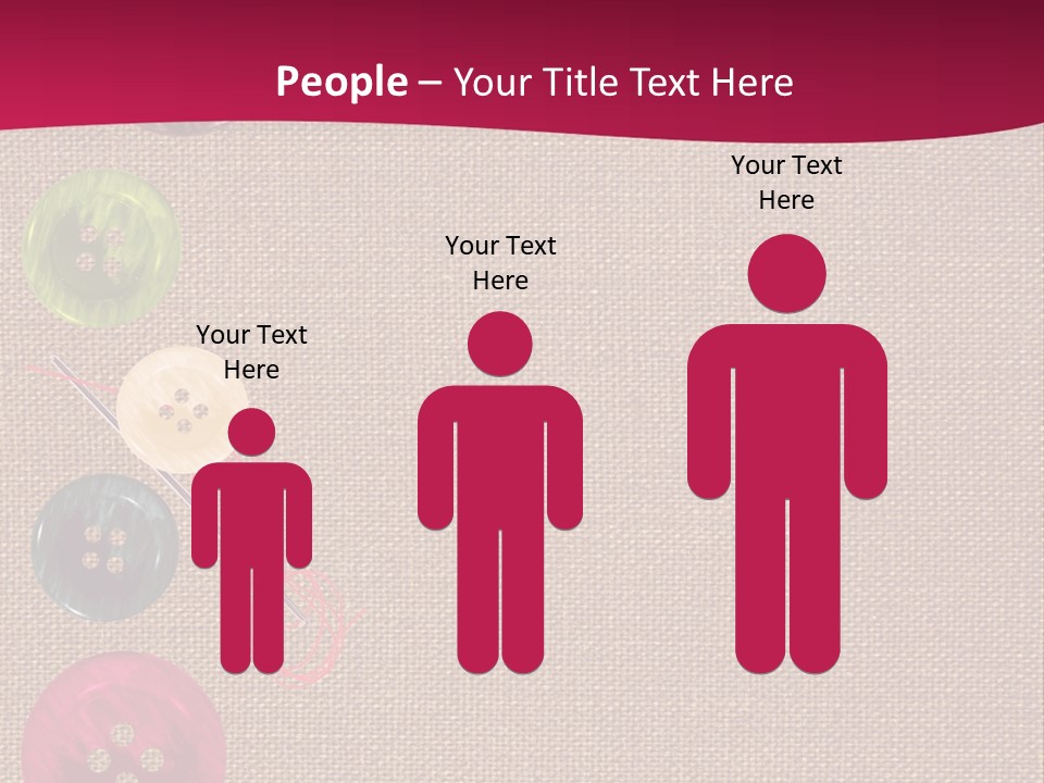 Dressmaking Blue Pin PowerPoint Template