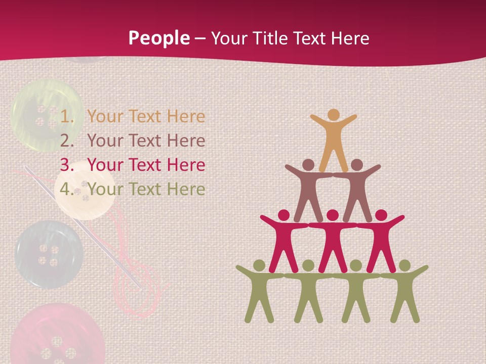 Dressmaking Blue Pin PowerPoint Template