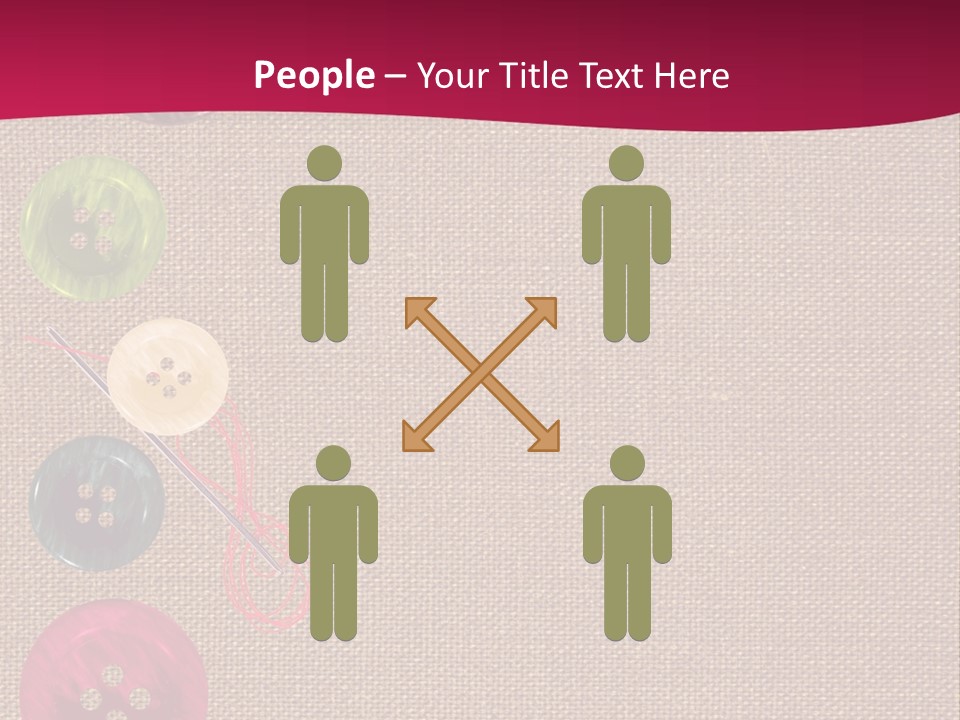 Dressmaking Blue Pin PowerPoint Template