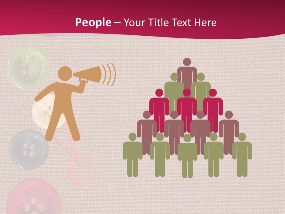 Dressmaking Blue Pin PowerPoint Template