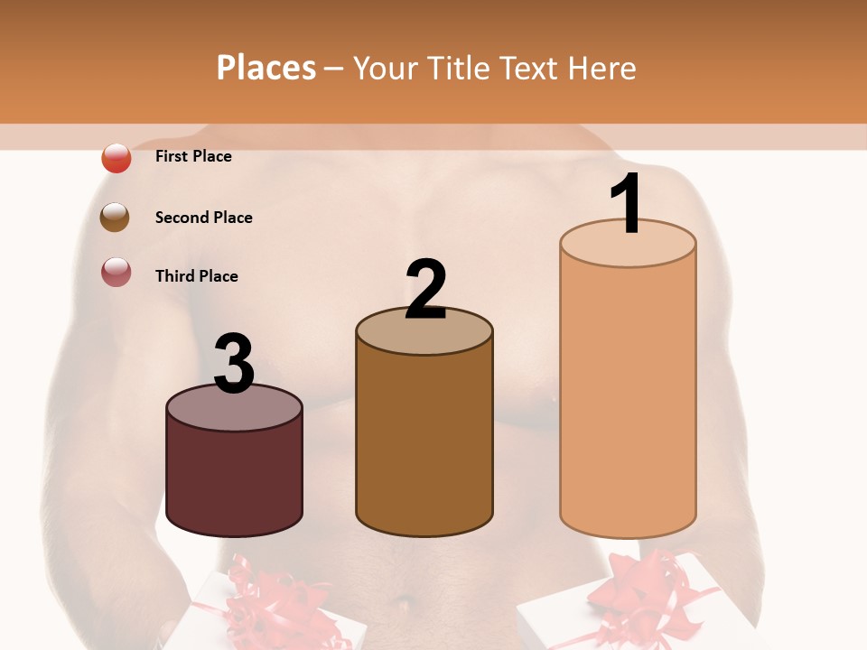 Bodybuilder Decoration White PowerPoint Template