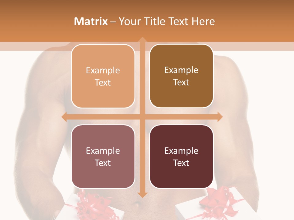 Bodybuilder Decoration White PowerPoint Template