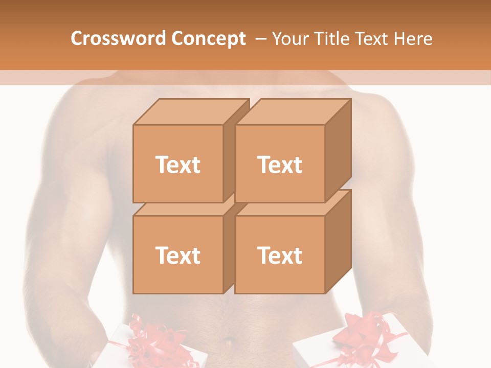 Bodybuilder Decoration White PowerPoint Template